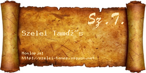 Szelei Tamás névjegykártya