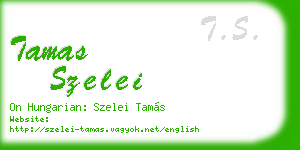 tamas szelei business card